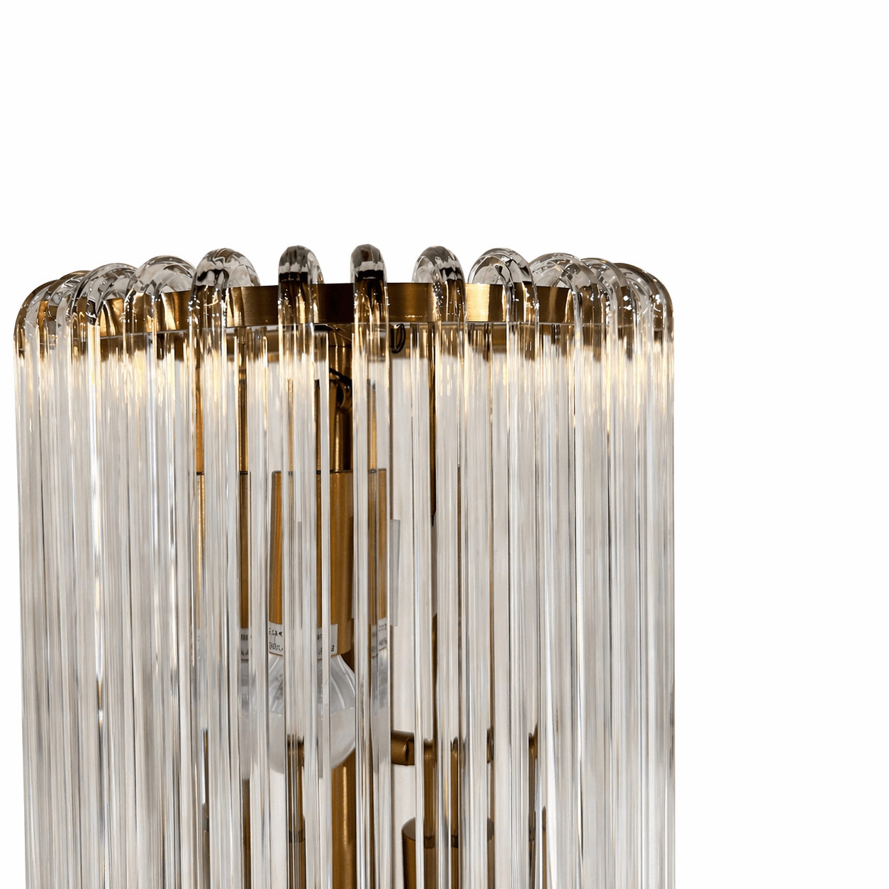 Lights  -  YS 13-1227-4BB Brushed Brass Floor Lamp with Clear Glass  -  60485115