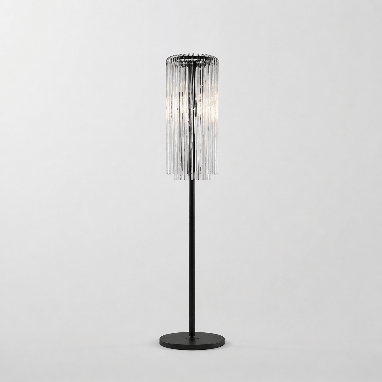 Lights  -  YS 13-1227-4AB Antique Floor Lamp with Clear Glass - Black  -  60485116