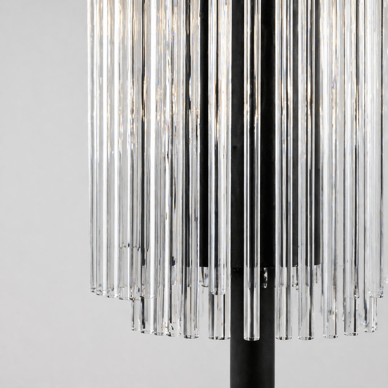 Lights  -  YS 13-1227-4AB Antique Floor Lamp with Clear Glass - Black  -  60485116