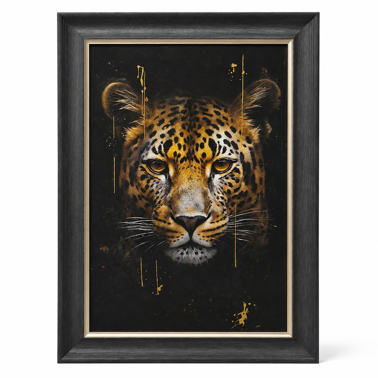 60485118 Leopard Framed Painting - 114 x 74cm