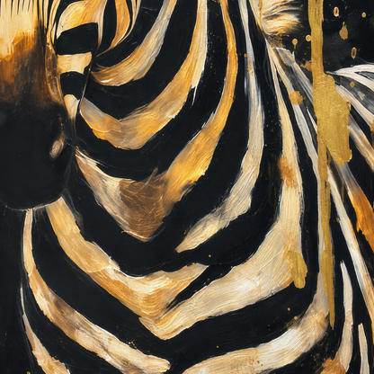 60485120 Zebra Framed Painting - 114 x 74cm