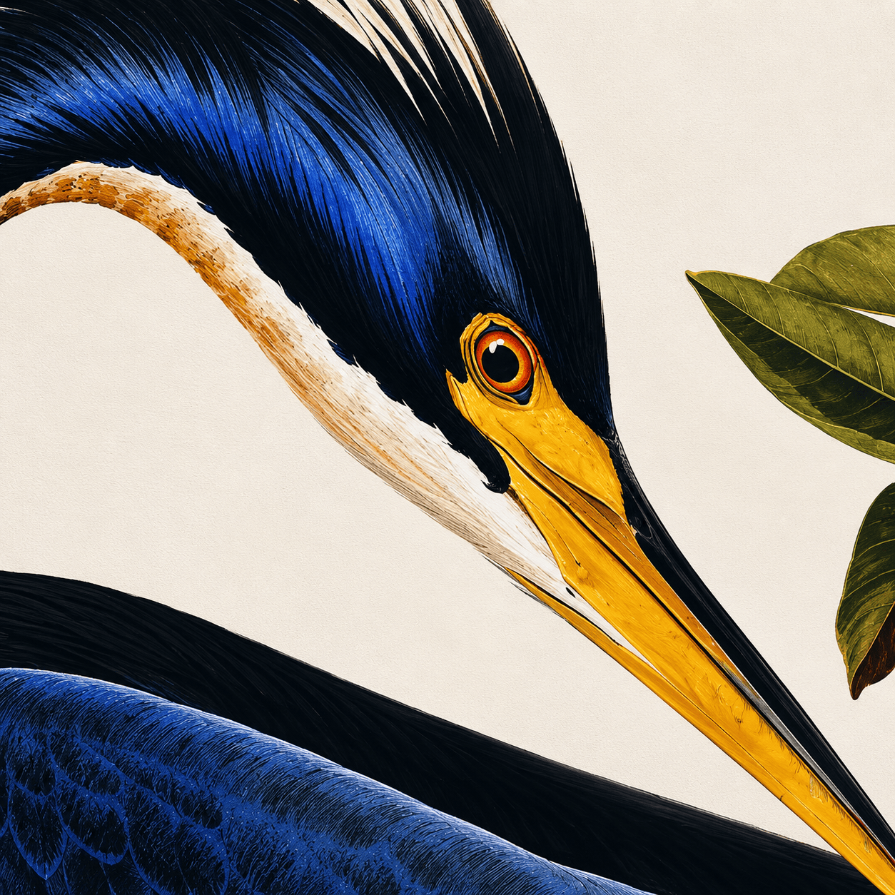 Pictures  -  SHH Blue Heron Large Canvas with Black Frame - 92.5 x 142cm  -  60485121