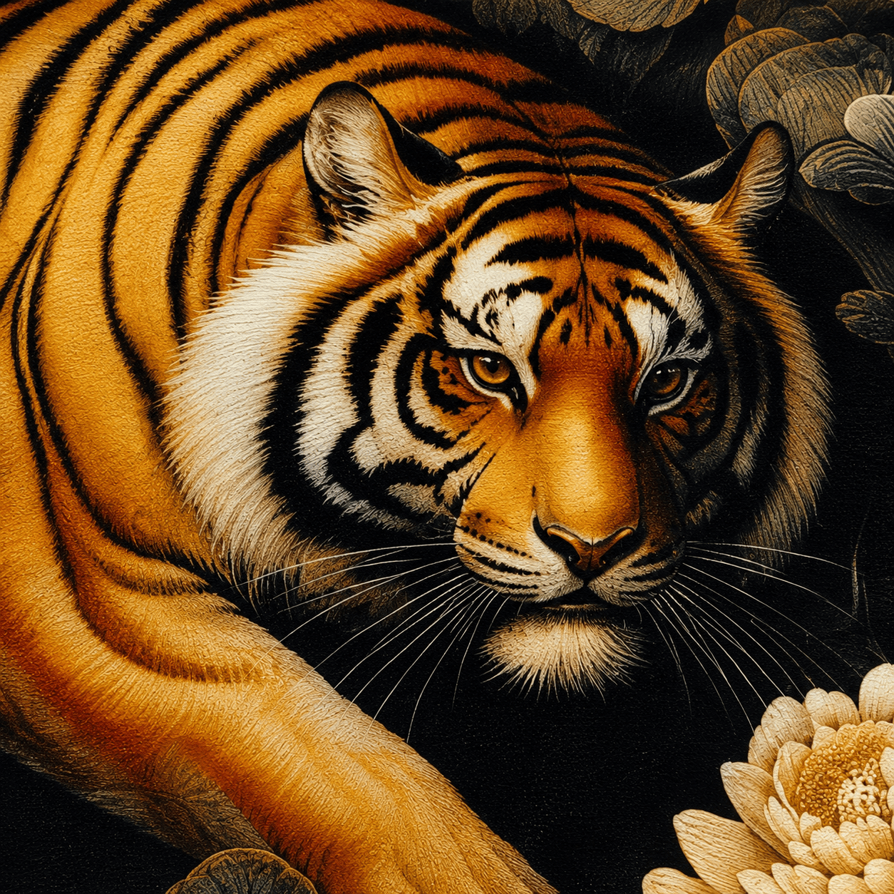 Pictures  -  SHH Orient 3 Velvet Large Canvas with Black Frame - 92 x 142cm  -  60485124