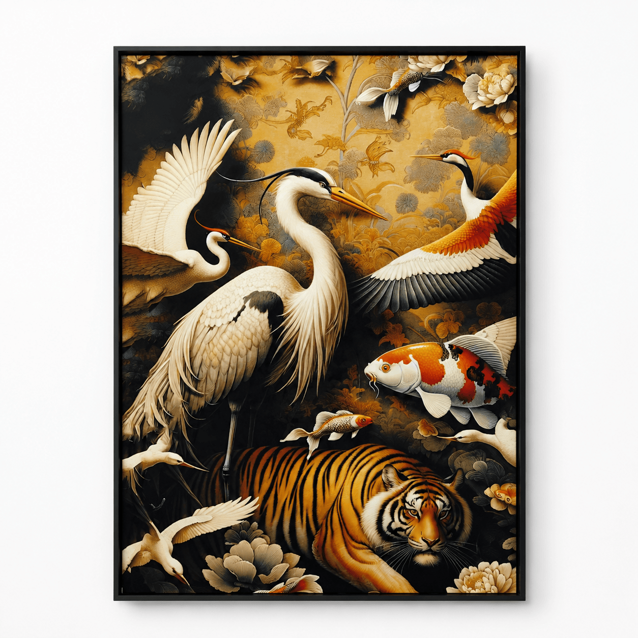 Pictures  -  SHH Orient 3 Velvet Large Canvas with Black Frame - 92 x 142cm  -  60485124