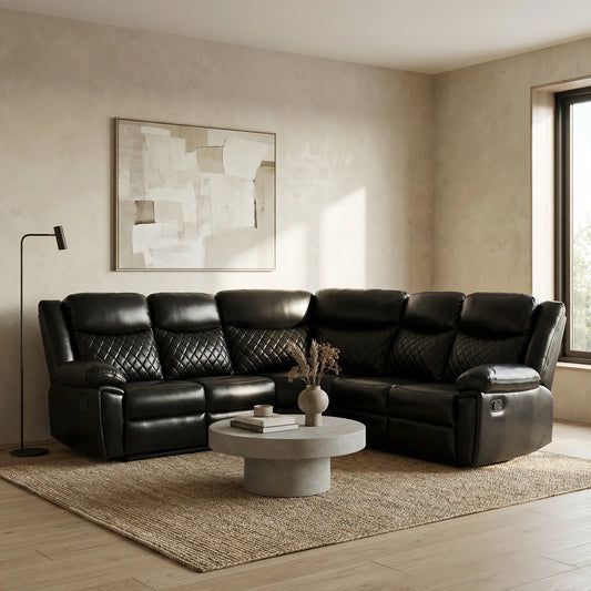 Furniture  -  Rachael Corner Sofa - Black  -  60485147