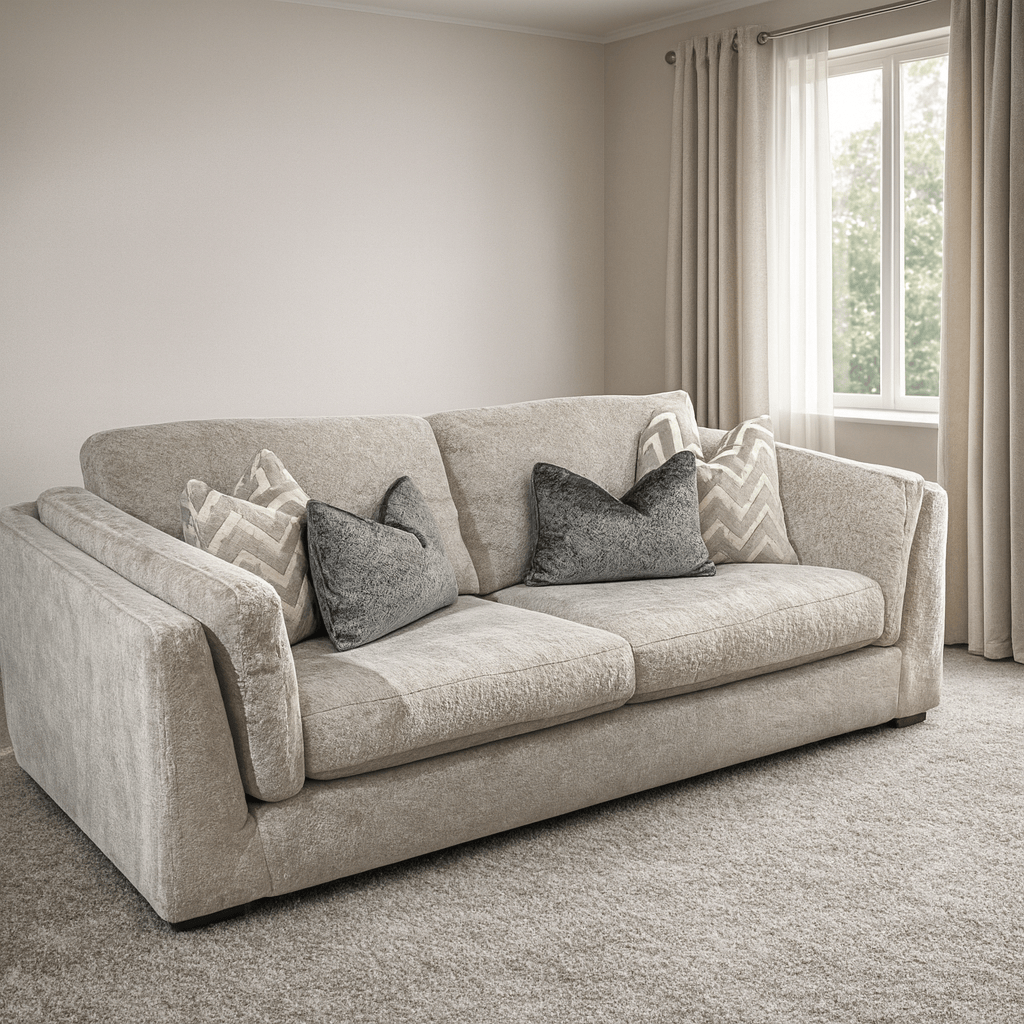 Furniture  -  Florida 3 Seater Sofa - Silver  -  60485159