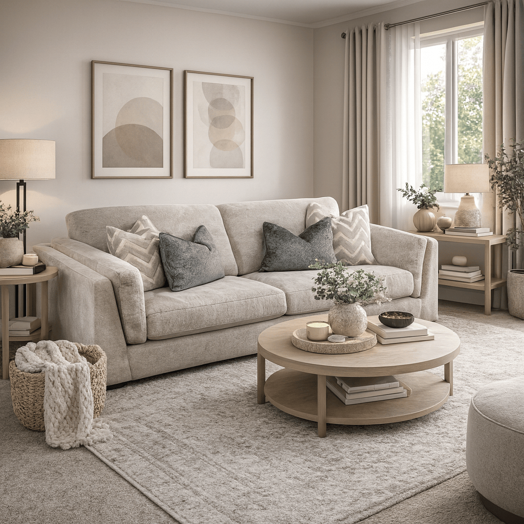 Furniture  -  Florida 3 Seater Sofa - Silver  -  60485159