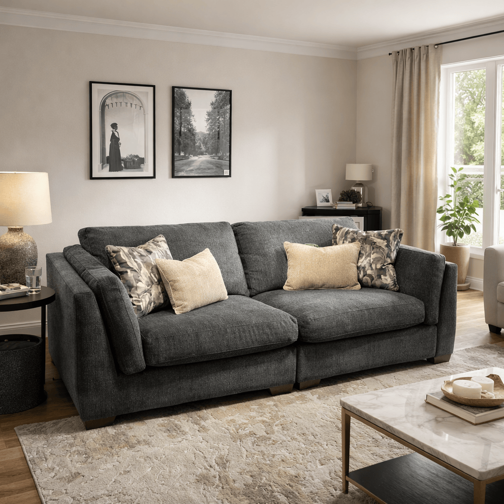 Active  -  Arizona 4 Seater Sofa - Grey  -  60485186