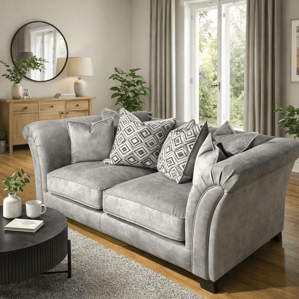 Furniture  -  Fabien 2 Seater Sofa - Silver  -  60485191