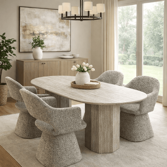 Onyx Dining Table & 6 Amanda Chairs