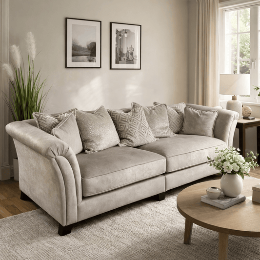 Furniture  -  Fabien 4 Seater Sofa - Cream  -  60485216