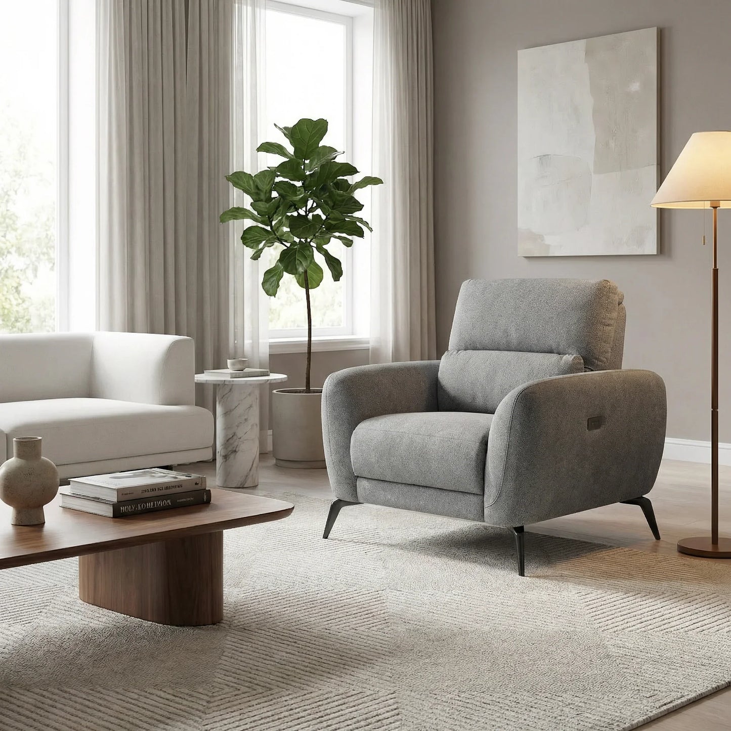 Furniture  -  Plaza Armchair - Grey  -  60485243