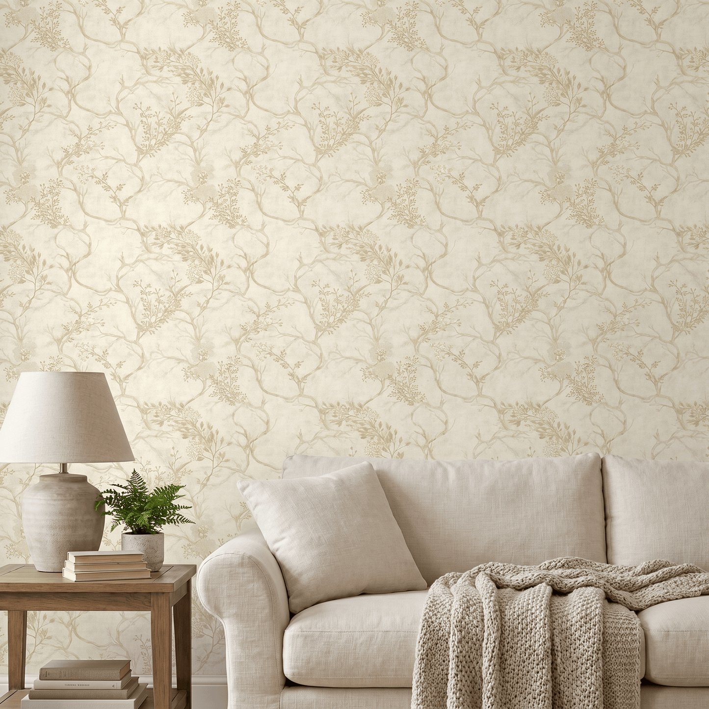 Wallpaper  -  Rasch Albero Natural Floral Trail Wallpaper - 400402  -  60485291