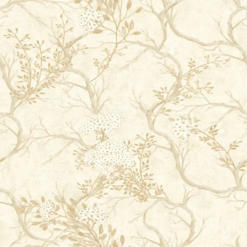 Wallpaper  -  Rasch Albero Natural Floral Trail Wallpaper - 400402  -  60485291