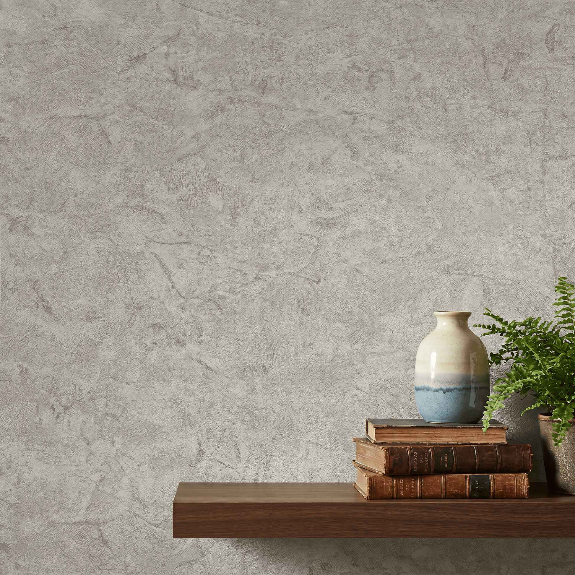 Wallpaper  -  Rasch Albero Texture Pewter Wallpaper - 400525  -  60485297