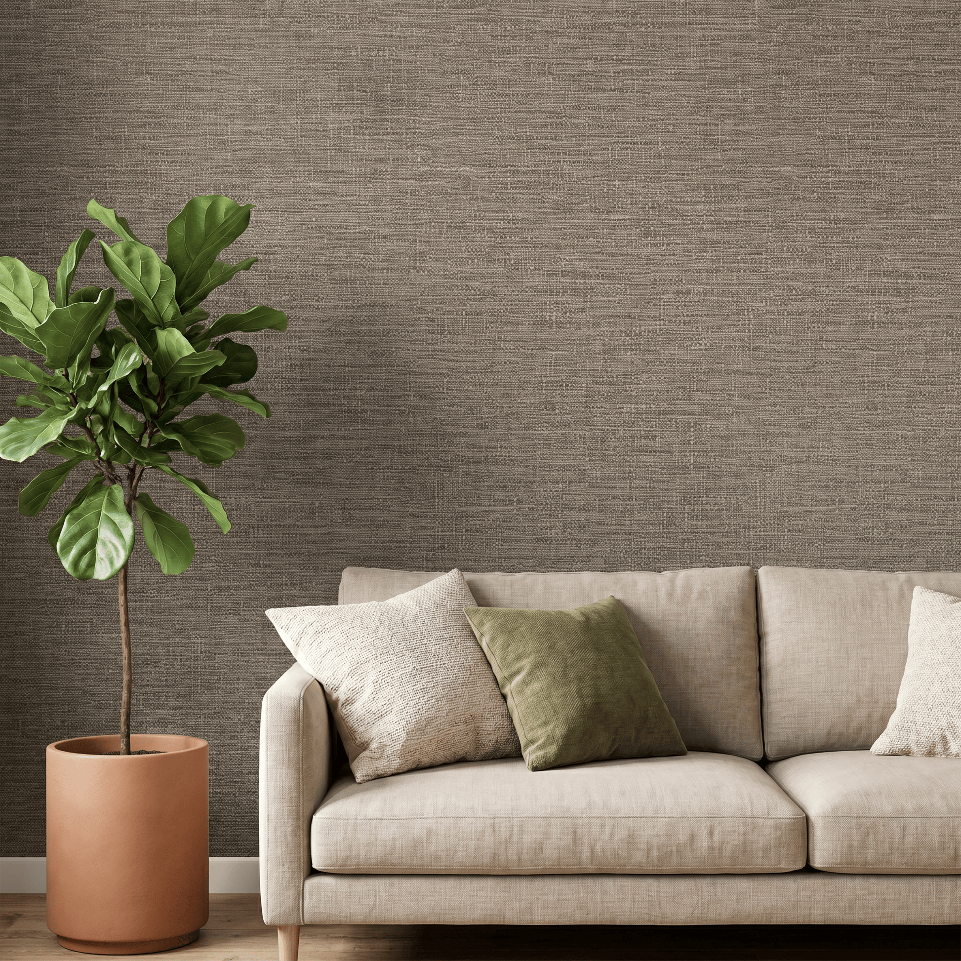 Wallpaper  -  Grandeco Telma Mocha Brown Wallpaper - 199506  -  60485317
