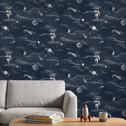 Wallpaper  -  Holden Lost in Space Midnight Blue/Silver Wallpaper - 14051  -  60485329