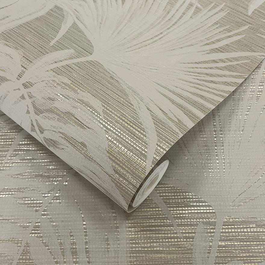 Wallpaper  -  Holden Grasscloth Leaf Taupe Wallpaper - 66221  -  60485335