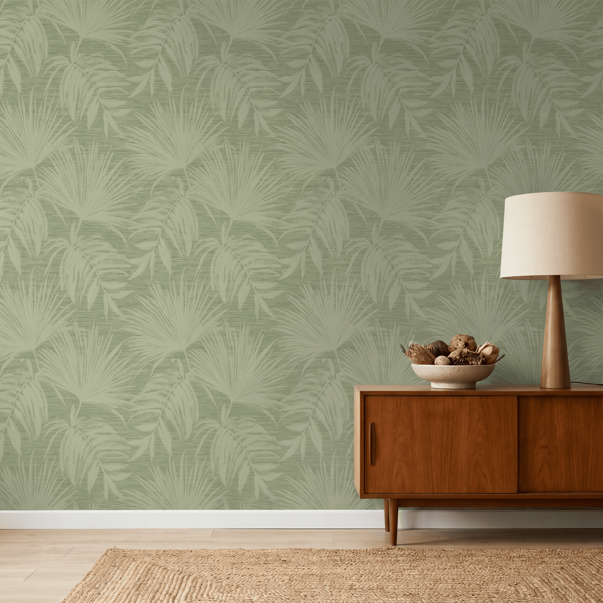 Wallpaper  -  Holden Grasscloth Leaf Green Wallpaper - 66222  -  60485337