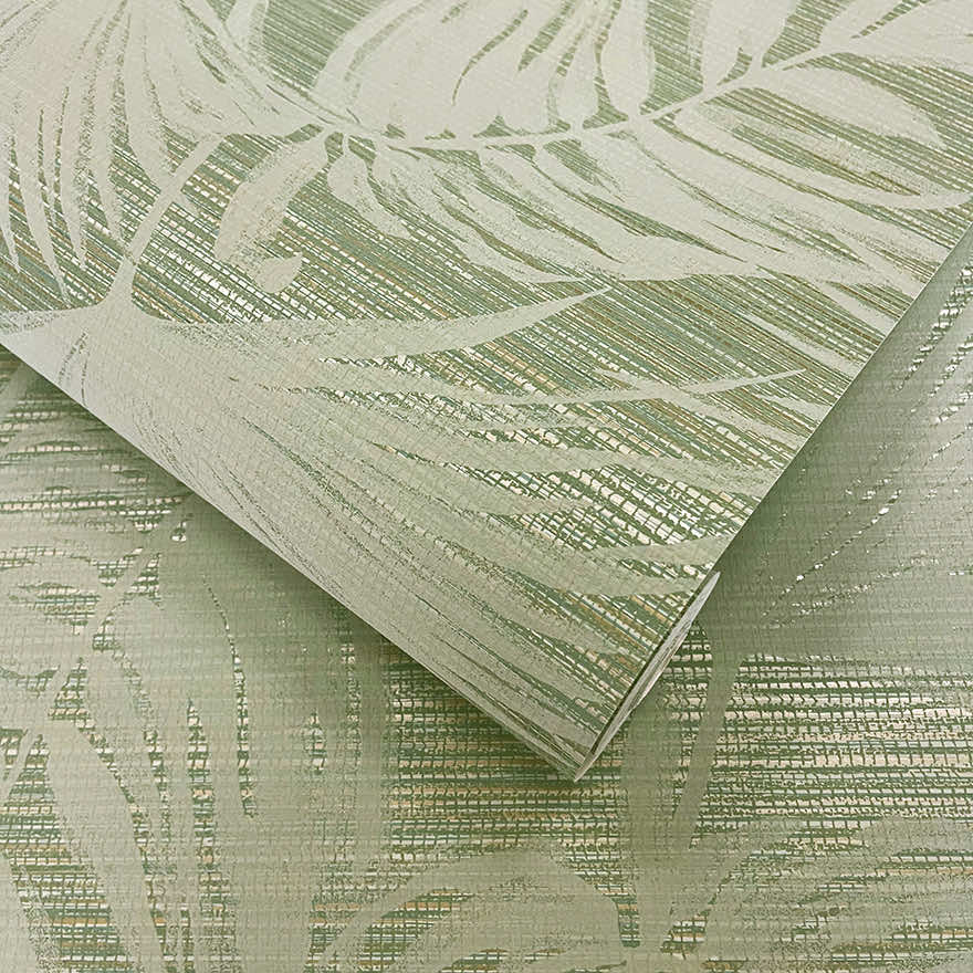 Wallpaper  -  Holden Grasscloth Leaf Green Wallpaper - 66222  -  60485337
