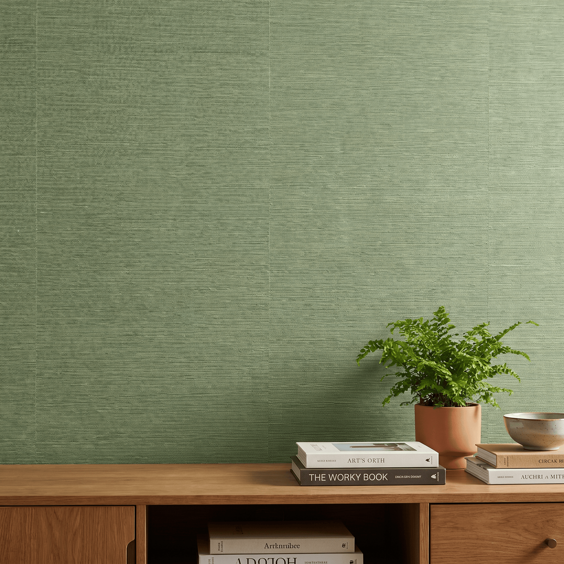 Wallpaper  -  Holden Grasscloth Texture Green - 66232  -  60485343