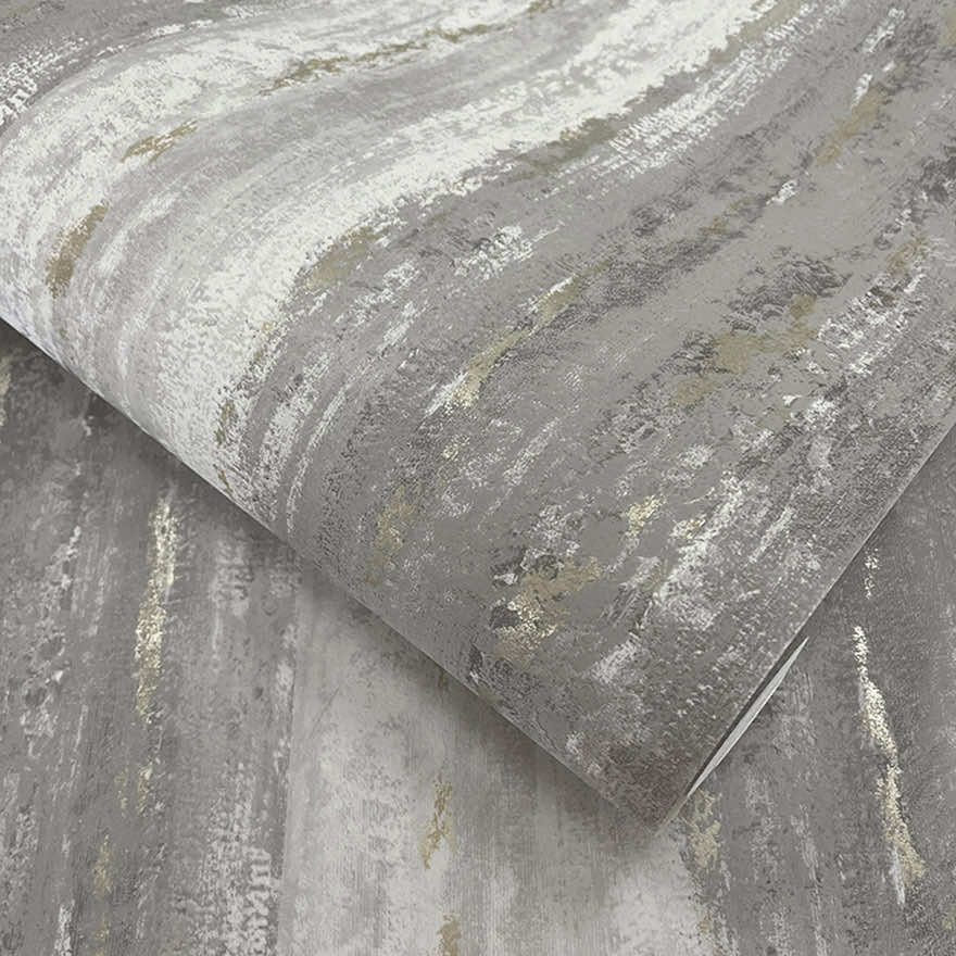 Wallpaper  -  Holden Distressed Stripe Charcoal Wallpaper - 66240  -  60485345