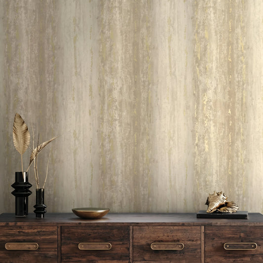 Wallpaper  -  Holden Distressed Stripe Beige Wallpaper - 66241  -  60485347