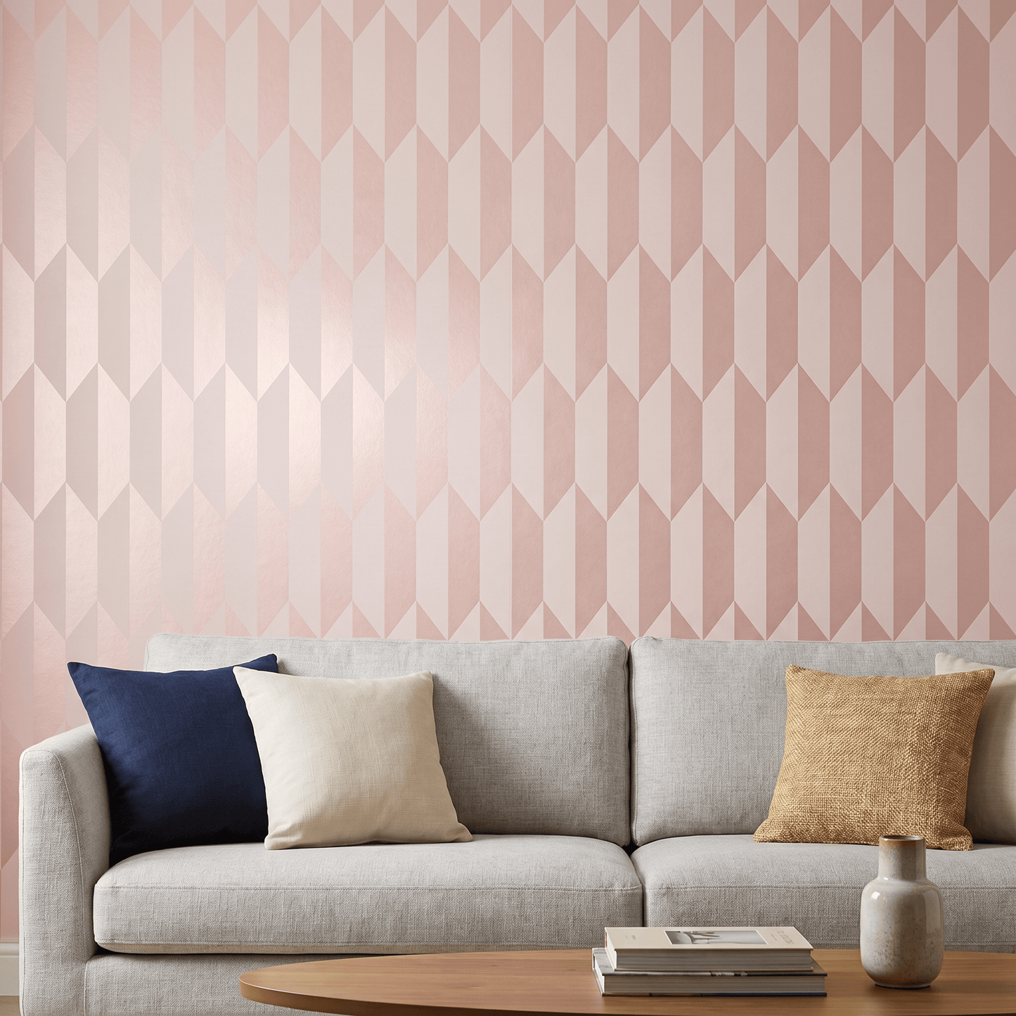 A.S Cosmo Pink Metallic Graphical Wallpaper - 790862