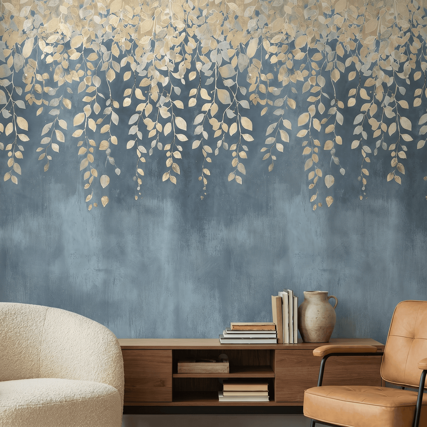 Wallpaper  -  A.S Cosmo Blue/Cream/Yellow Nature Wallpaper - 791442  -  60485369