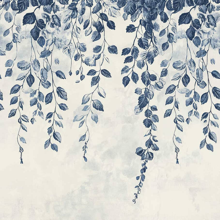 Sample  -  A.S Cosmo Blue & Cream Nature Mural Wallpaper Sample - 791445  -  60487268