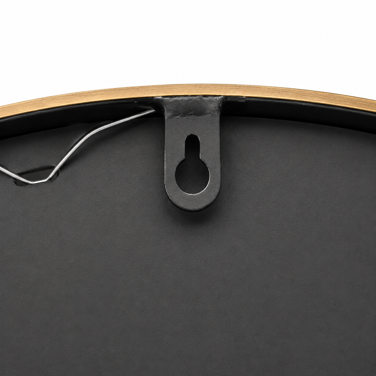 60485399 Wall clock hanging bracket close up image