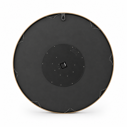 60485400 Black & Gold Wall Clock - 100cm rear view showing clock mechanism and wall hanging point
