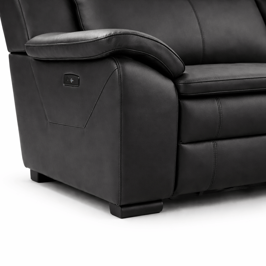 Furniture  -  Chicago 3 Seater Sofa - Black  -  60485454