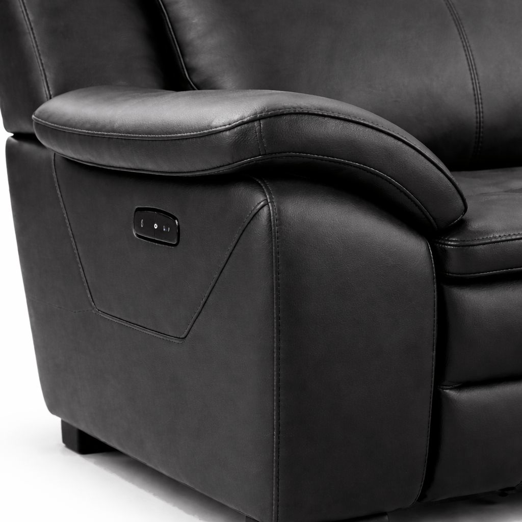 Furniture  -  Chicago 3 Seater Sofa - Black  -  60485454
