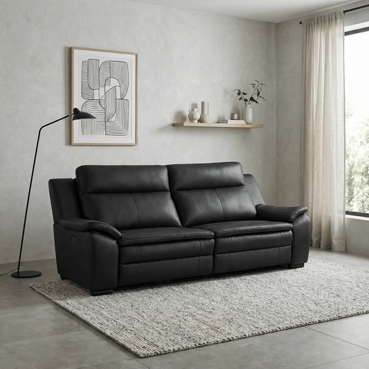 Furniture  -  Chicago 3 Seater Sofa - Black  -  60485454