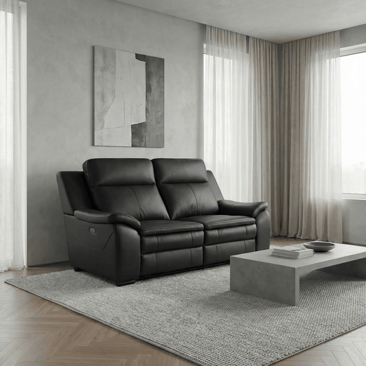 Furniture  -  Chicago 2 Seater Sofa - Black  -  60485455