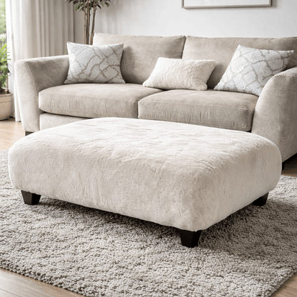 Furniture  -  Hetty Footstool - Ivory  -  60485482