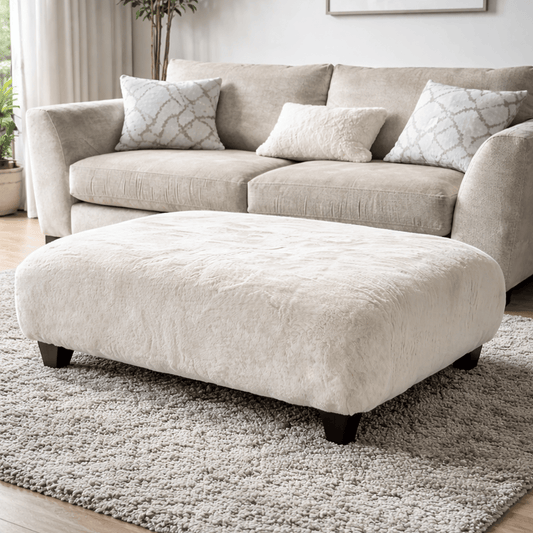 Furniture  -  Hetty Footstool - Ivory  -  60485482
