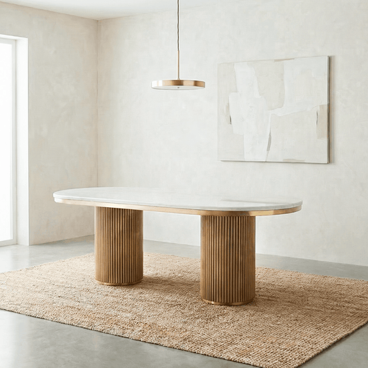 Furniture  -  Luca 2.4m Dining Table - Gold  -  60485557