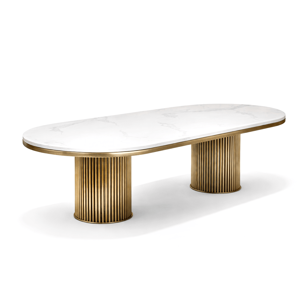 Furniture  -  Luca 2.4m Dining Table - Gold  -  60485557