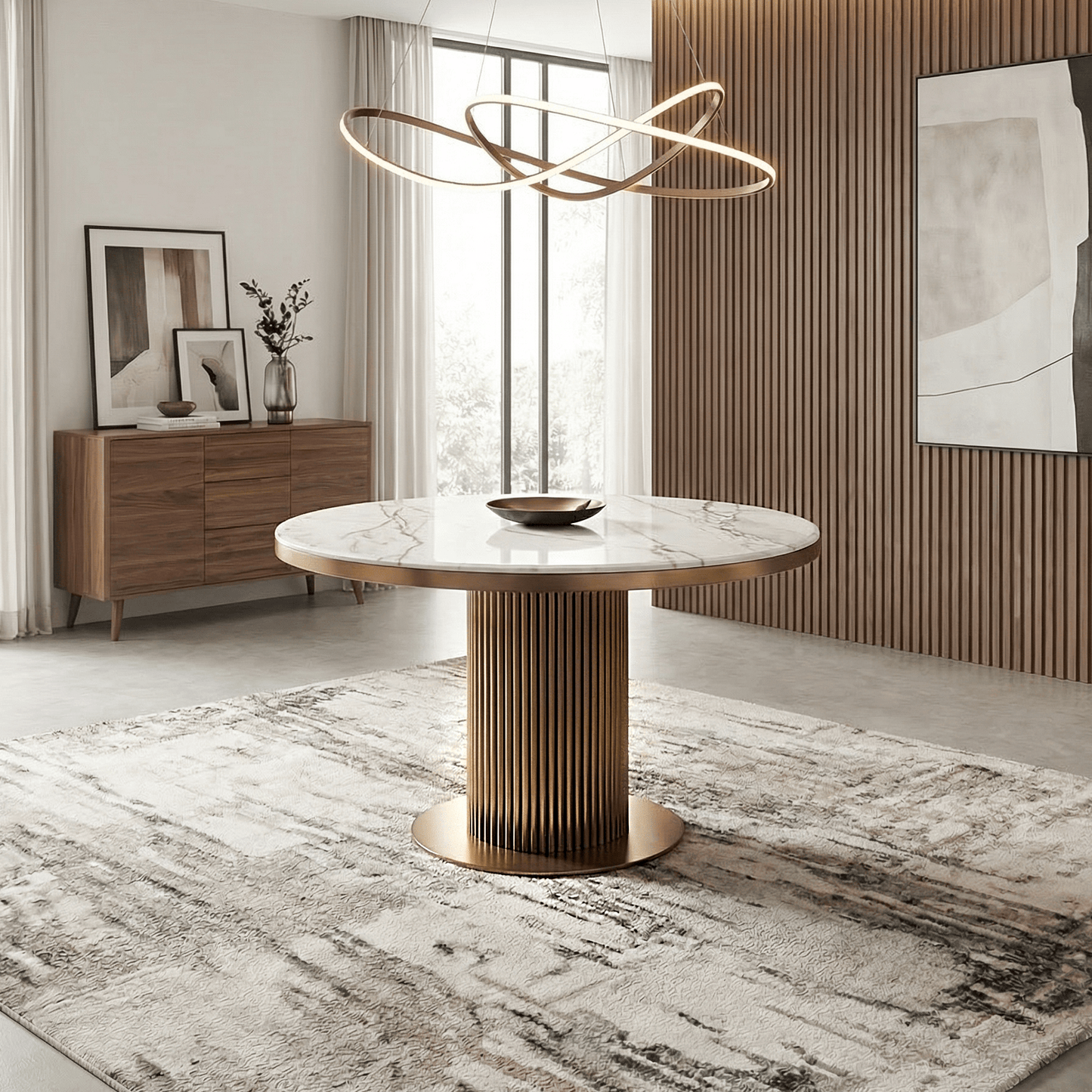 Furniture  -  Luca Round Dining Table - Bronze  -  60485560