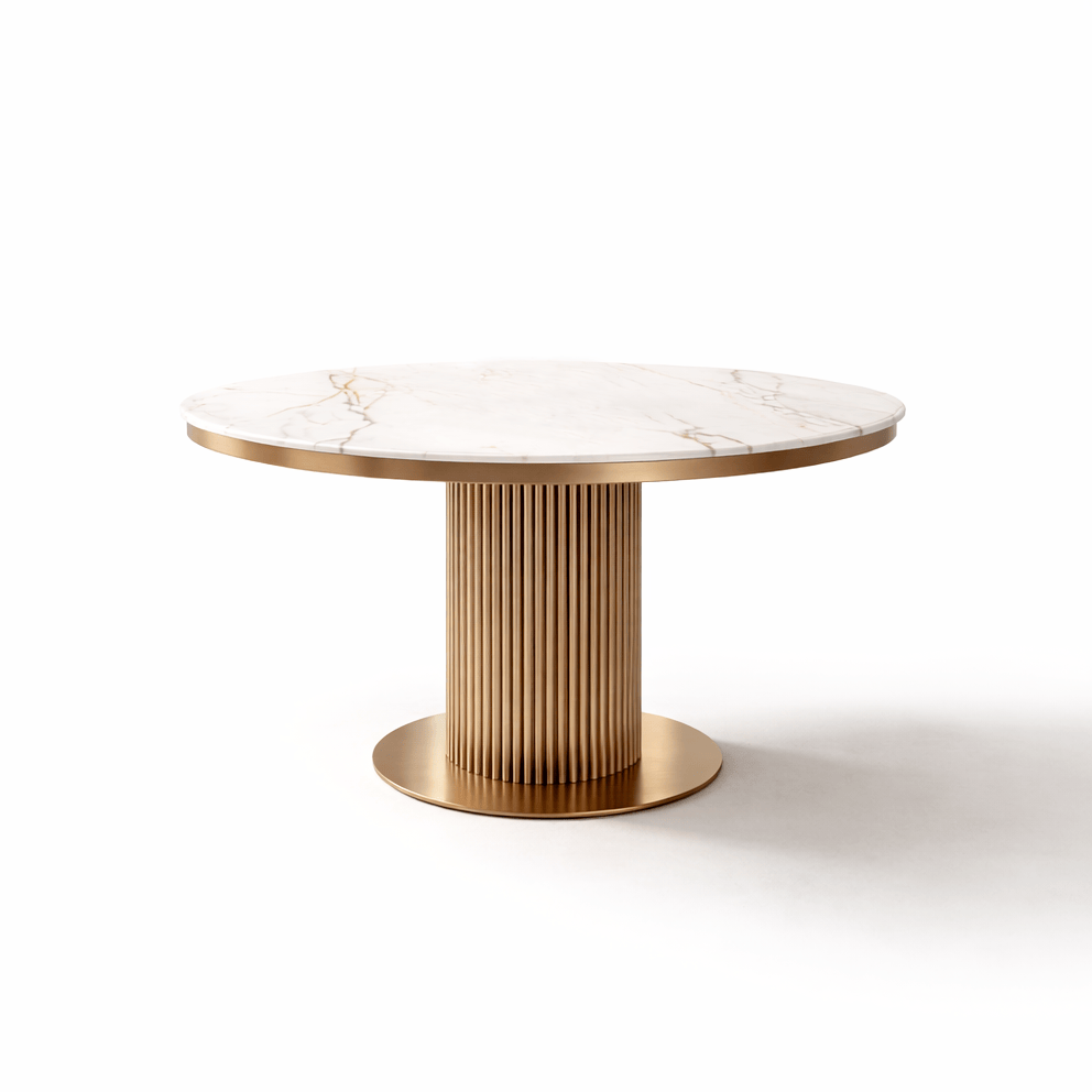 Furniture  -  Luca Round Dining Table - Bronze  -  60485560