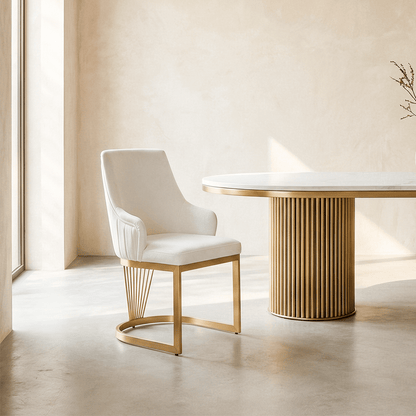 Furniture  -  Luca Dining Chair - Gold  -  60485565