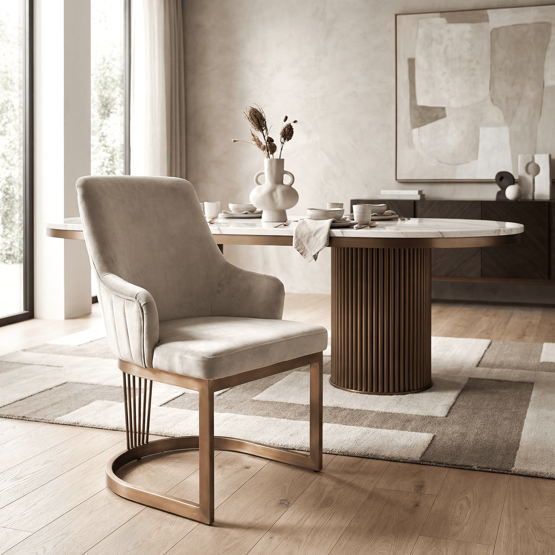 Furniture  -  Luca Dining Chair - Bronze  -  60485566