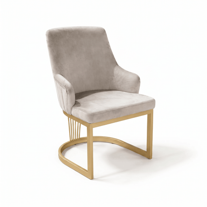 Furniture  -  Luca 2m Dining Table & 6 Chairs - Gold  -  60485569