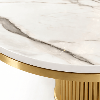 Furniture  -  Luca 2m Dining Table & 6 Chairs - Gold  -  60485569