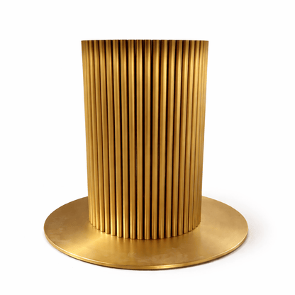Furniture  -  Luca Round Dining Table & 4 Darcy Chairs - Gold  -  60485573