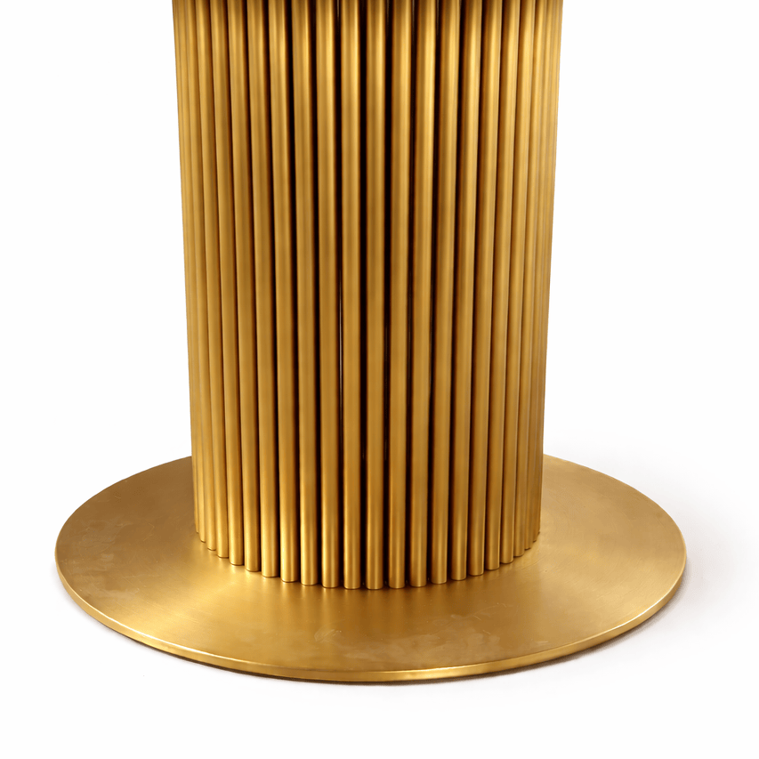 Furniture  -  Luca Round Dining Table - Gold  -  60485559
