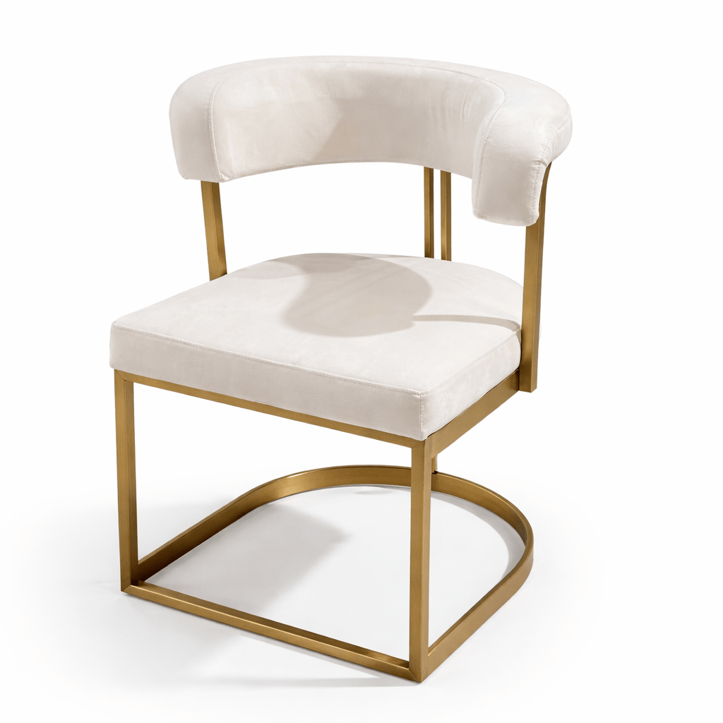Furniture  -  Luca Round Table & 4 Darcy Chairs - Gold  -  60485573