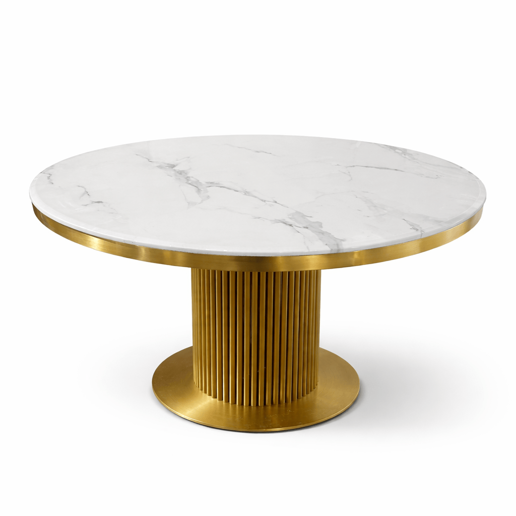 Furniture  -  Luca Round Dining Table - Gold  -  60485559